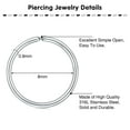 thumbnail image 2 of 9PCS 20G Nose Ring Hoop Surgical Steel Tragus Cartilage Earrings Single/Half Hoop/Double Nose Ring Nose Septum Eyebrow Lip Ear Body Piercing, 2 of 5