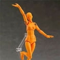thumbnail image 4 of Injueey Muñeca Kun de cuerpo de estilo único, hecha a mano con articulaciones móviles para mano de obra artística, decoración elegante pinturas mujer naranja, 4 of 6
