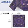 thumbnail image 5 of 6 Pack 20'' x20" Satin Table Napkins Dinner Napkins for wedding Party Decoration events Purple Celestial Pattern, 5 of 6