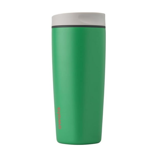 Vaso de café Owala SmoothSip Slider, aislante, 600 ml, gris y verde