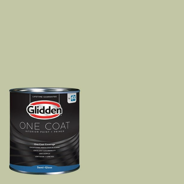 Glidden One Coat Interior Paint and Primer, Sage Splendor / Green, 1 Quart, SemiGloss Walmart