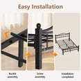 thumbnail image 4 of Full Size Bed Frame with Headboard, No Squeak Heavy-Duty Full Bed Frame 1500lbs Support & 12" Clearance Storage Tool-Free Setup in 30 Mins for Studios, Dorms, Frequent Movers, 4 of 9