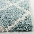 thumbnail image 2 of SAFAVIEH Daley Geometric Plush Shag Area Rug, Seafoam/Ivory, 11' x 15', 2 of 6