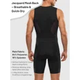 thumbnail image 4 of Qualidyne Traje de Triatlón sin Mangas para Hombre, Traje de una Pieza Acolchado para Nadar, Andar en Bicicleta y Correr con 2 Bolsillos de Malla, 4 of 7