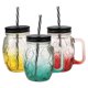 thumbnail image 1 of KAKOWELY 3 juegos de vasos Mason Jar con tapa y pajita para bebidas con leche, té y bebidas., 1 of 5