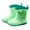 Green, variant on Xfvqtps Kids Child Rain Boots Cute Cartoon Dinosaur Decor Mid Calf Waterproof Non Slip Light up Rubber Sole Garden Shoes Outdoor EVA Rain Shoes for 1-9 Years Blue
