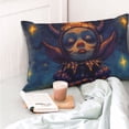 thumbnail image 4 of Pofeuu Dreamy Jester Under Stars Print Polyester Microfiber Plush Pillowcases, Super Soft and Cozy Pillow Case Covers with Envelop Closure（Pillow core not included）-16"x24", 4 of 6