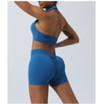 thumbnail image 5 of PISONIC 2 Piece Workout Sets for Women Halter Sports Bra Tank Gym Biker Shorts Outfits, 5 of 7