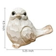 thumbnail image 4 of NEW WHITE Modern Farmhouse Bird Figurine, Bird Statue Sculpture - Carved Rustic Distressed Animal Bird Ornaments - Home Decor Accents Collectible Bird Figurine | Spring, 4 of 5
