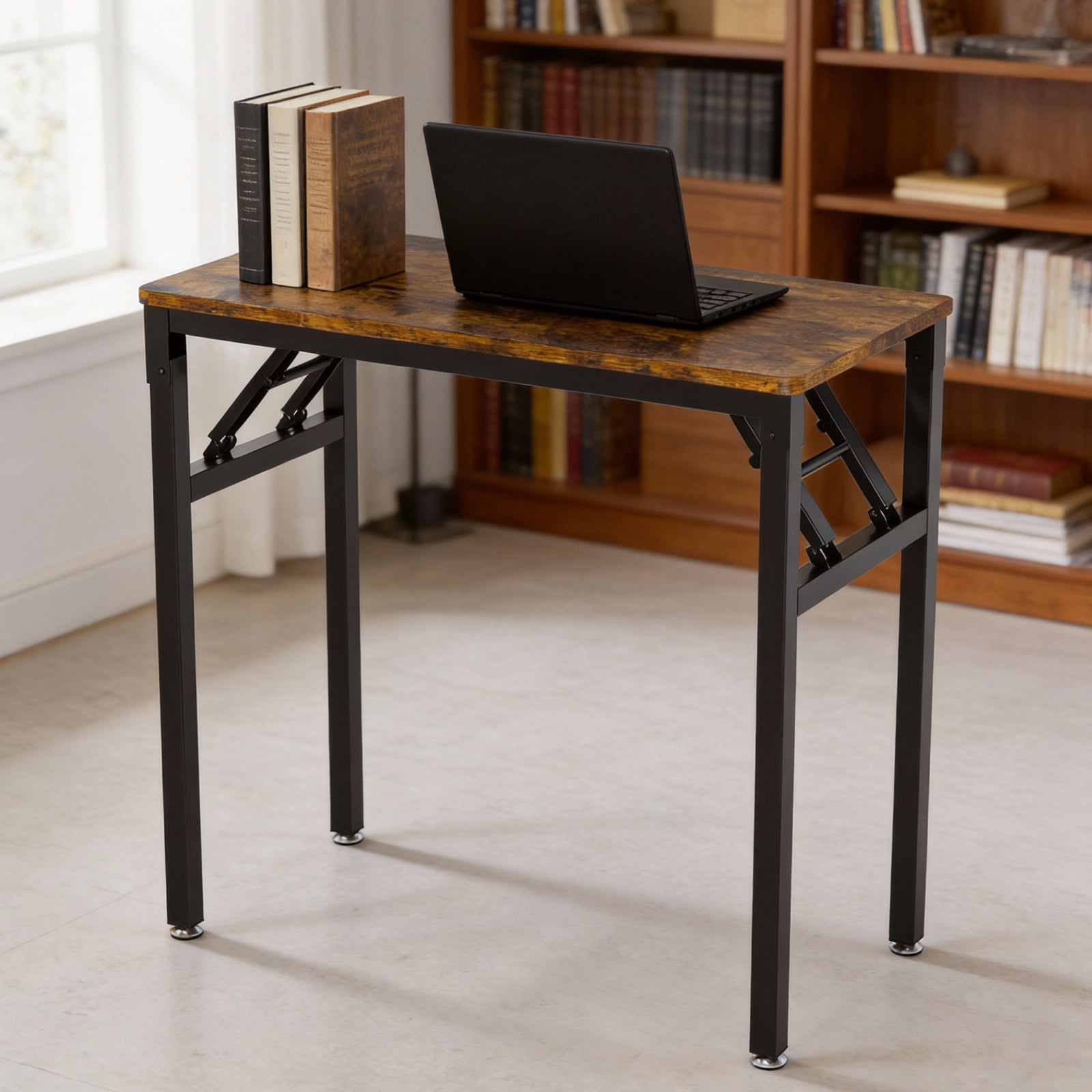 Ktaxon Folding Writing Computer Desk Home Office Study PC Writing Table, Brown