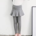 thumbnail image 7 of Skirted Leggings for Toddler Girls Cotton Comfy Elastic High Waist Slimming Pantskirt Stretch Tight Winter Outfits, Dark Gray, 2 Years, 7 of 7