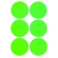 thumbnail image 1 of Permanent Adhesive Labels in Neon Green 50mm Round Dot Stickers 2" inch - 72 Pack, 1 of 8