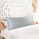 thumbnail image 1 of Funda de almohada de satén suave PiccoCasa con cremallera, funda de almohada larga, tamaño king, gris, 1 of 7