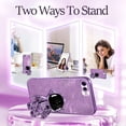 thumbnail image 3 of for iPhone 7 Plus Case for iPhone 8 Plus Case, Girls Women Astronaut Clear Glitter Phone Cases for iPhone 7/8 Plus with Stand, Electroplated Cute Sparkly Phone Cover for iPhone 7/8 Plus Puple, 3 of 11