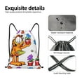 thumbnail image 4 of Pofeuu Garfield for Water-Resistant 210D Drawstring Bag Compact Foldable Design Gym Yoga Travel Essentials Lightweight Carryall-Small, 4 of 6