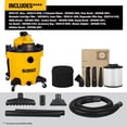 thumbnail image 2 of Aspiradora de taller DEWALT DXV212P para productos húmedos y secos de 12 galones con soplador de hojas de 5.5 HP, 2 of 8