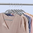thumbnail image 4 of SuperDeal 100 Pack Velvet Clothes Hangers Non-Slip Slim Hangers Non-Slip Adult Suit Shirts Hangers 360° Swivel Hook, Gray, 4 of 15