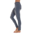 thumbnail image 2 of Just Love Women’s Ripped Denim Jeggings – Stretch Pull-On Jean Leggings, Skinny Fit Jegging Pants (Light Ripped Denim, Small), 2 of 3