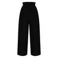 thumbnail image 5 of LLYwey Womens Fall Pants 2024 Ladies Solid High Waist Print Pants Wide Leg Pants Casual Loose Pants New Full Length Pants Trousers Regular Fitted Black L, 5 of 5