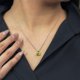 thumbnail image 5 of Collar Elegante JeenMata con Colgante Deslizante Peridoto 1,5 Cts Oro Blanco, 5 of 6