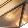 thumbnail image 2 of Alora Cairo Steel 15" Flush Mount Light, 60W, E26 - Vintage Brass/Clear Ribbed Glass, 2 of 3