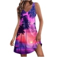 thumbnail image 1 of Birdeem Robes pour Femmes Robe d'Été Confortable Mode Imprimée avec Poches Sans Manches Col en V, 1 of 10