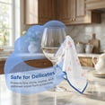 thumbnail image 2 of Unique Bargains 6 Pack Reusable Cute Pattern Quick Dry Dish Cloths Blue 12" x 12", 2 of 8