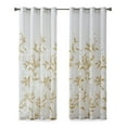 thumbnail image 2 of Madison Park Cecily 50x95" Burnout Printed Curtain Panel in Yellow, 2 of 5