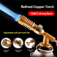 thumbnail image 3 of 4X Gas Burner Welding Torch Portable Gas Torch Blowtorch Copper High Temperature Brass Mapp Gas Torch Brazing Solder, 3 of 7
