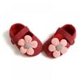 thumbnail image 2 of Infant Baby Girls Flower Shoes Soft Non-Slip Sole Princess Flat Shoes, 2 of 6
