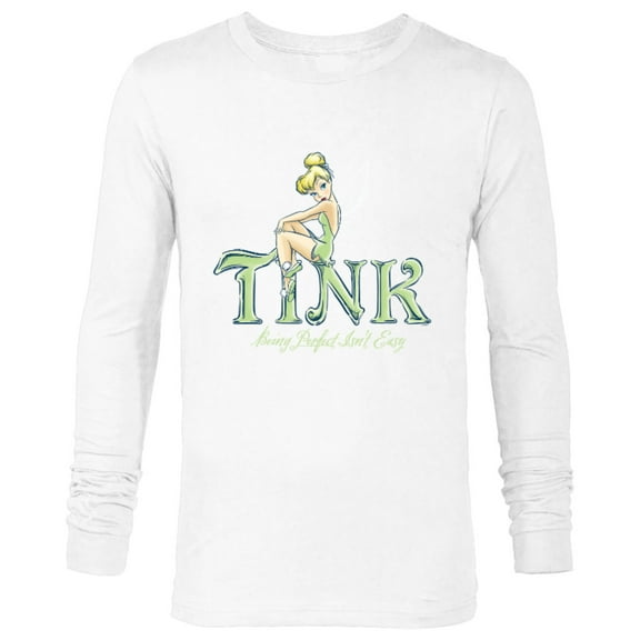 Disney Peter Pan Tinker Bell Being Perfect Isn’t Easy - Long Sleeve T-Shirt for Men - Customized-White