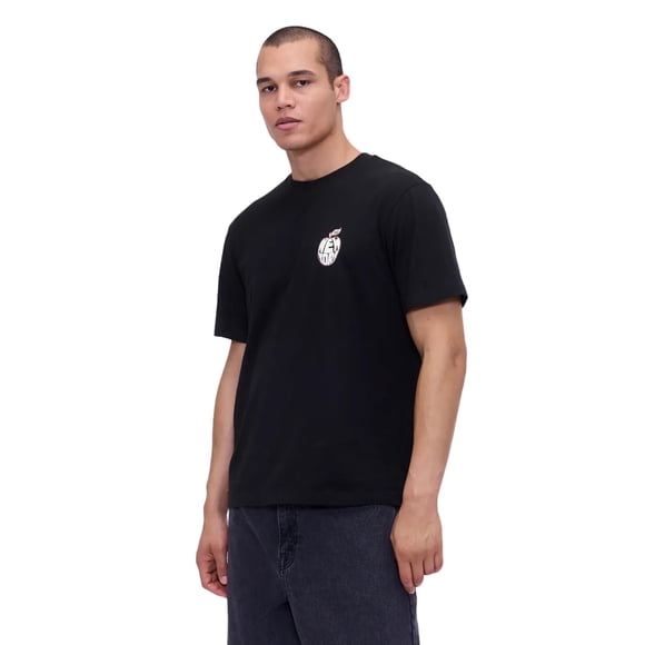 Camiseta GAP para hombre con logotipo gráfico tejida en negro verdadero V2, talla S