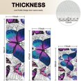 thumbnail image 4 of Purple Butterfly Rose Pattern Kitchen Rugs Sets Of 3,Kitchen Runner Rugs Non Skid Washable,Decorative Kitchen Floor Mats for Kitchen,Sink,Laundry,17"x30"+ 17"x47" + 17"x59", 4 of 6