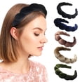 thumbnail image 2 of Bandeau Rembourré Coloré pour Femmes Serre-Têtes Épais A5S2, 2 of 9