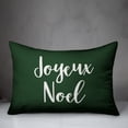 thumbnail image 2 of Creative Products Joyeux Noel in Dark Green 14x20 Spun Poly Pillow, 2 of 2