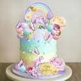 thumbnail image 4 of 38pcs Unicorn Cake Toppers Rainbow Cake Decorations, Flower Birthday Decor with Butterflies and Mini Balls for Boys and Girls Unicorn Theme Party Supplies, 4 of 4