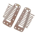 thumbnail image 4 of Unique Bargains 20 Pcs 10-Teeth Snap Wig Hair Clips for Hair Extension Light Brown, 4 of 5
