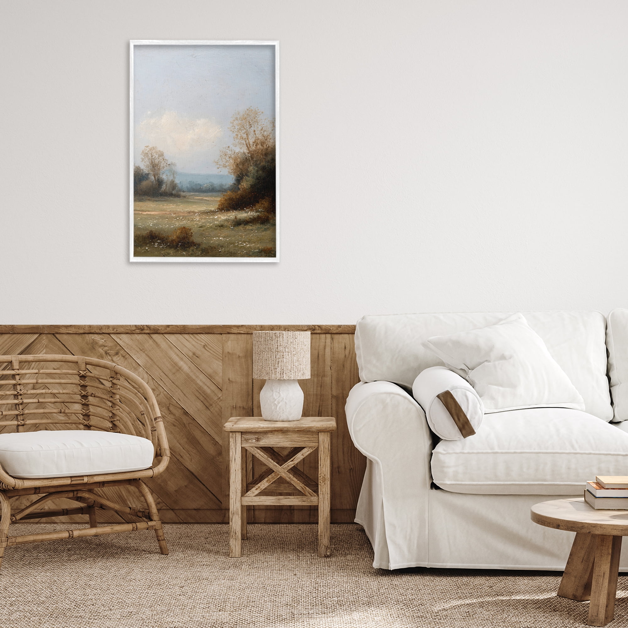 Stupell Industries Silent Little Meadow White Framed Giclee Art, design by Petal Prints Design