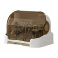 thumbnail image 1 of Portable Baby Bottle Drying Rack with Dustproof Lid, Removable Drip Tray, and Compact Storage Design Brown, 1 of 5