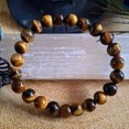 thumbnail image 2 of K-KED 8mm Tiger's Eye Bracelet Crystal Healing Gift for Him or Her, 2 of 2