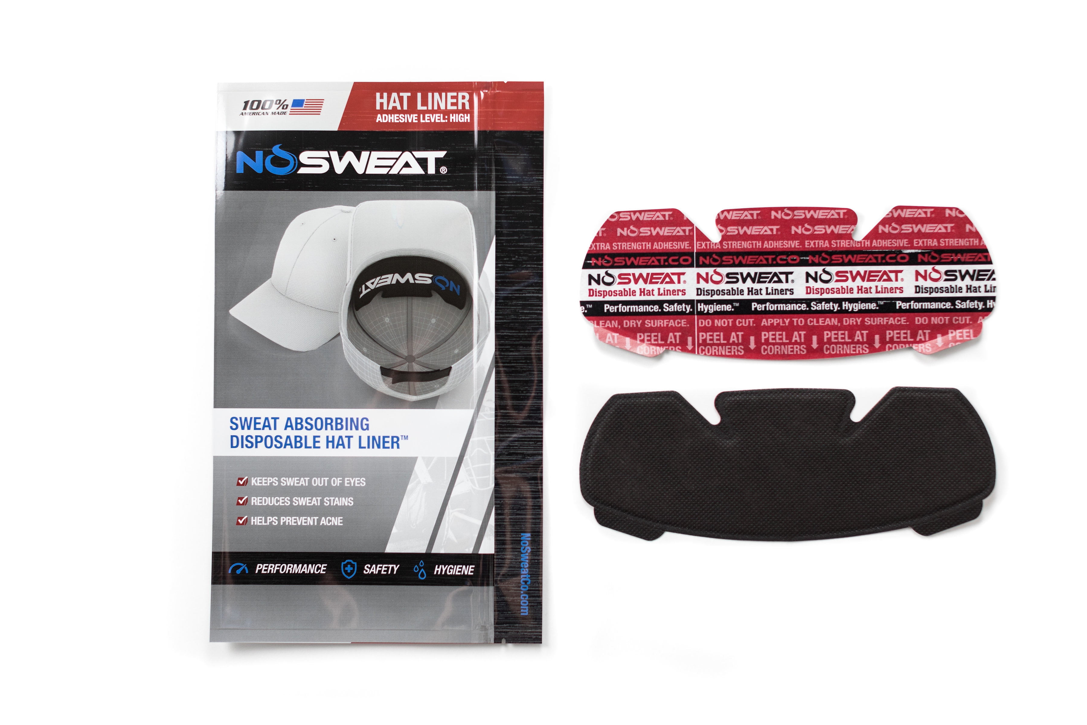 NoSweat Golf Hat Sweat Liner – Prevents Stains & Odor Patented Technology  Made in The USA