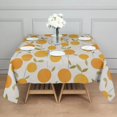 thumbnail image 3 of Square Tablecloth 52x52 Inch – Waterproof Polyester Printed Table Cover, Wrinkle Resistant & Washable for Kitchen Dining Picnic Party Decor, Single-v4-15, White, 3 of 6