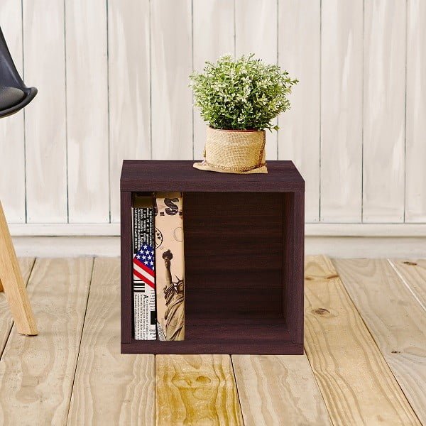 Way Basics Eco Stackable Storage Cube and Cubby Organizer, Espresso