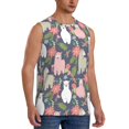 thumbnail image 2 of Bingfone Llamas Pattern Men's Tank Tops Workout Sleeveless Tee Shirts Running Beach Tanks for Men-X-Large, 2 of 7