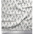 thumbnail image 1 of Soimoi Black Cotton Duck Fabric Arrow,Heart & Eiffel Tower Architectural Print Fabric by Yard 42 Inch Wide, 1 of 1
