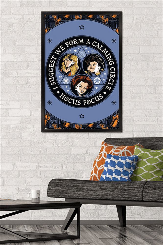 Disney Hocus Pocus - Calming Circle Wall Poster, 22.375" x 34", Framed