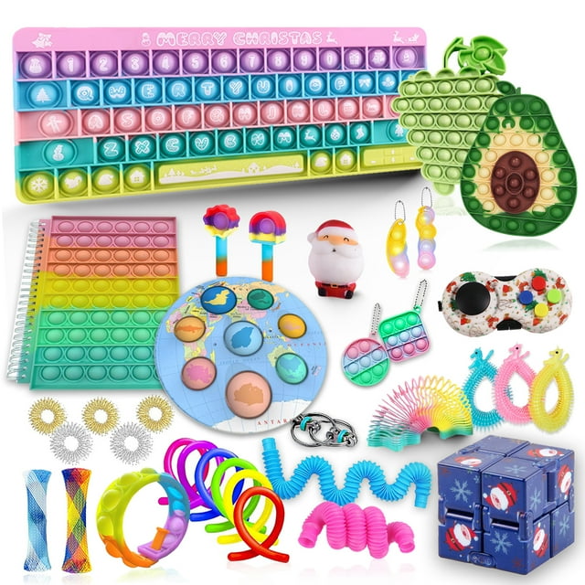 TheFound 35/36 Pcs Fidget Toy Pack Anti-anxiety Tool Set Chain Pendant