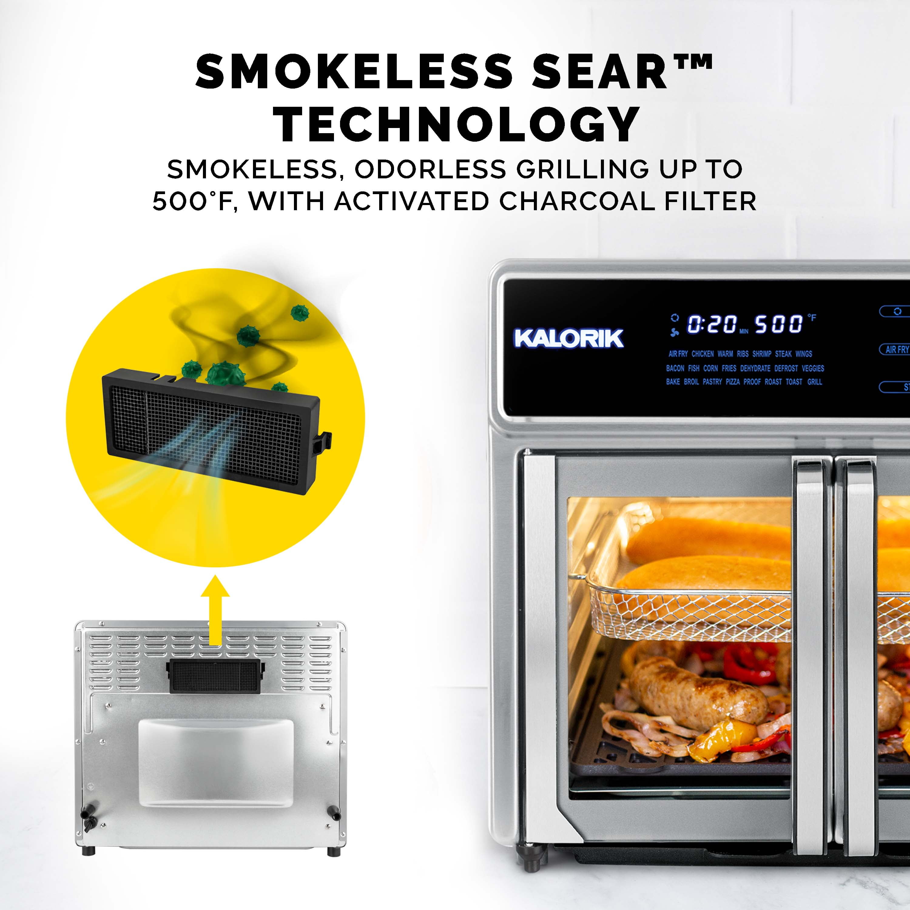 Kalorik MAXX® 26 Quart Digital Air Fryer Oven, Stainless Steel 