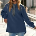 thumbnail image 5 of FDGIU Women's 2025 Oversized Hoodie Dress - Long Sleeve Tunic Sweatshirt with Pockets, Soft Fleece Fall Winter Clothes, 5 of 7