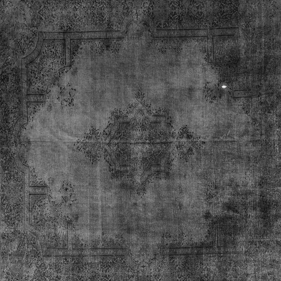 Ahgly Company Indoor Square Persian Gray Bohemian Area Rugs, 7' Square